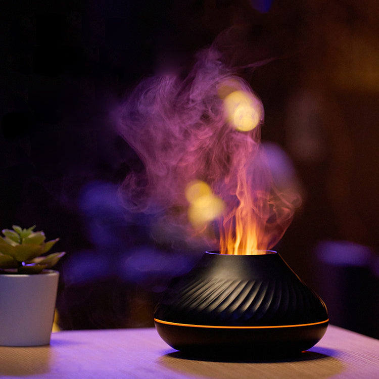 Ecoluxe™ | RGB Flame Aroma Diffuser | 3D Fire Mist Humidifier | 130ML Cool Mist Essential Oil Diffuser | Smart Color-Changing LED | Volcano Flame Effect