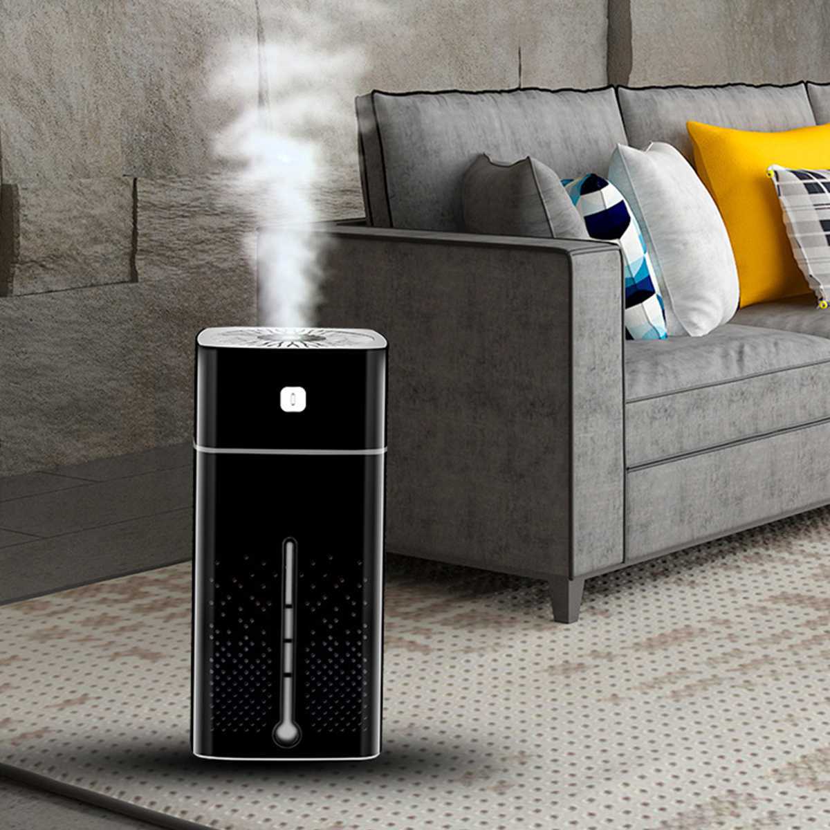 Ecoluxe™ Smart Air Purifier Humidifier | 2-in-1 Design | Ultra-Quiet | 99% Filtration | Portable & USB Powered