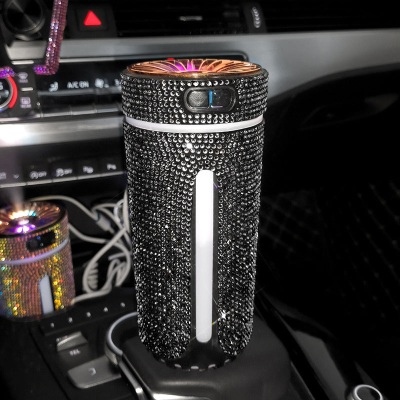 Ecoluxe™ | Diamond Car Humidifier | LED Light USB Diffuser | Luxury Auto Air Purifier | Aromatherapy Mist Freshener | For Car & Travel