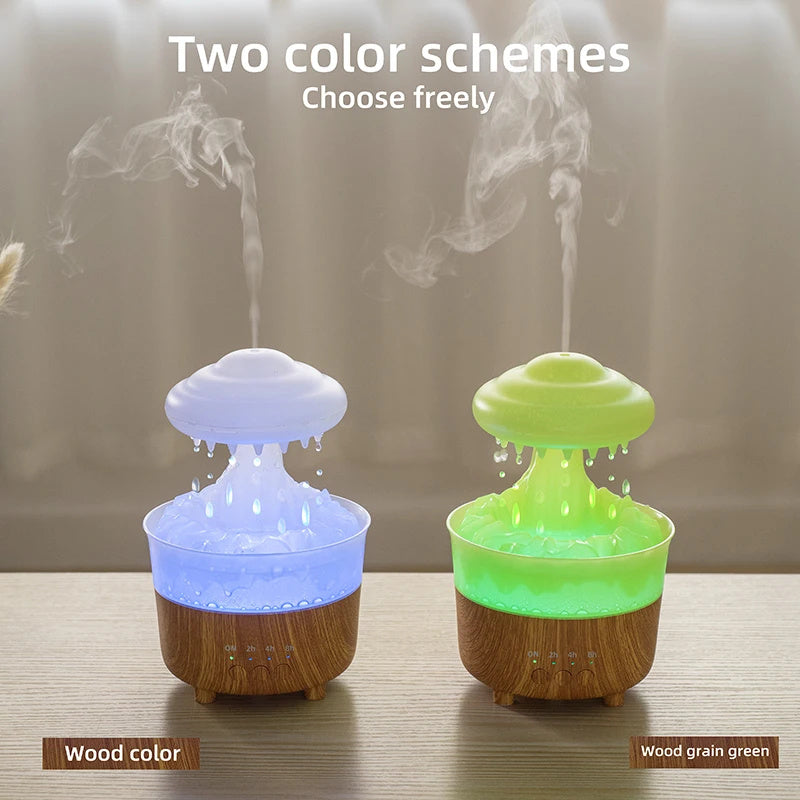 Ecoluxe™ Rain Cloud Humidifier | LED Ambient Lamp | Soothing Rainfall Mist | USB Powered & Ultra Quiet