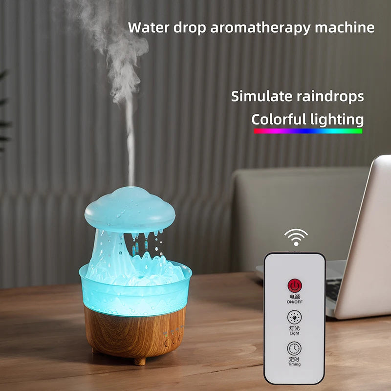 Ecoluxe™ Rain Cloud Humidifier | LED Ambient Lamp | Soothing Rainfall Mist | USB Powered & Ultra Quiet