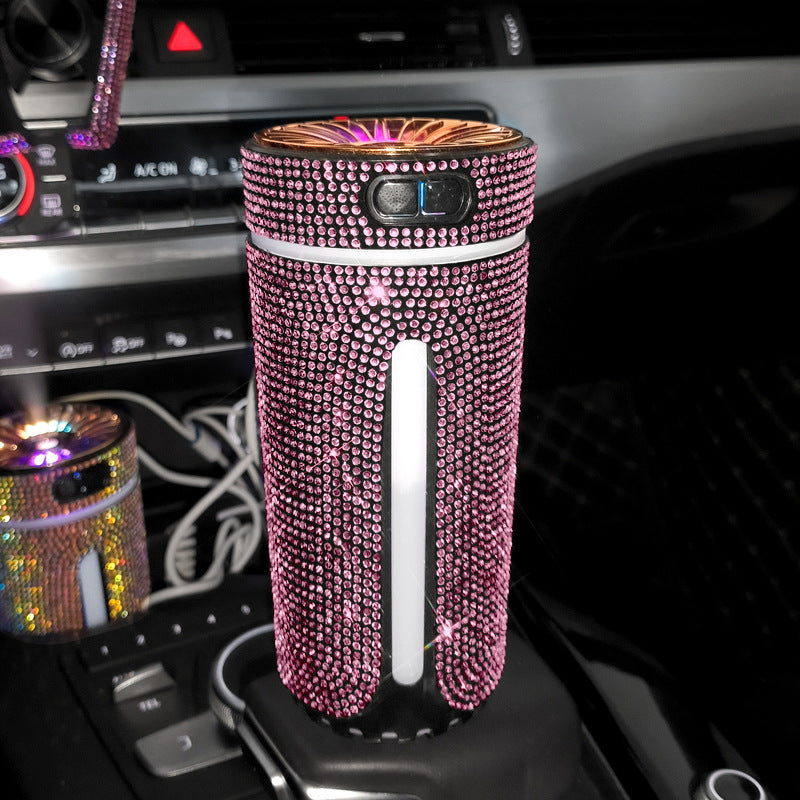 Ecoluxe™ | Diamond Car Humidifier | LED Light USB Diffuser | Luxury Auto Air Purifier | Aromatherapy Mist Freshener | For Car & Travel