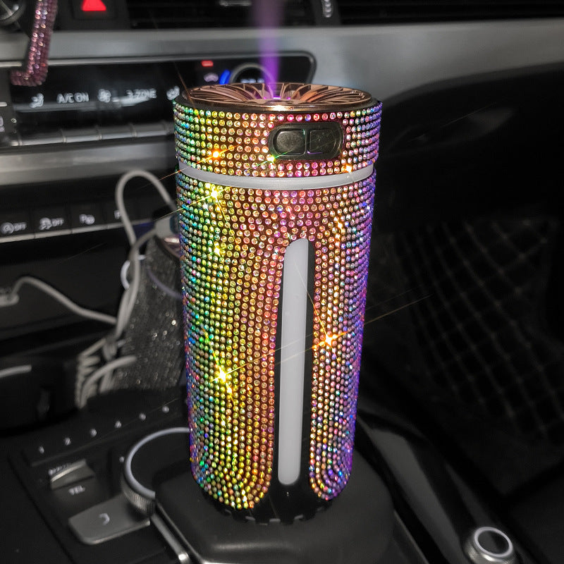 Ecoluxe™ | Diamond Car Humidifier | LED Light USB Diffuser | Luxury Auto Air Purifier | Aromatherapy Mist Freshener | For Car & Travel