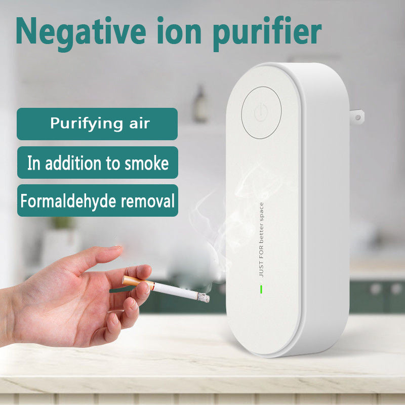 Ecoluxe™ Mini Negative Ion Air Purifier | Smoke & Odor Eliminator | Wall Plug-in | For Home, Office & Toilet