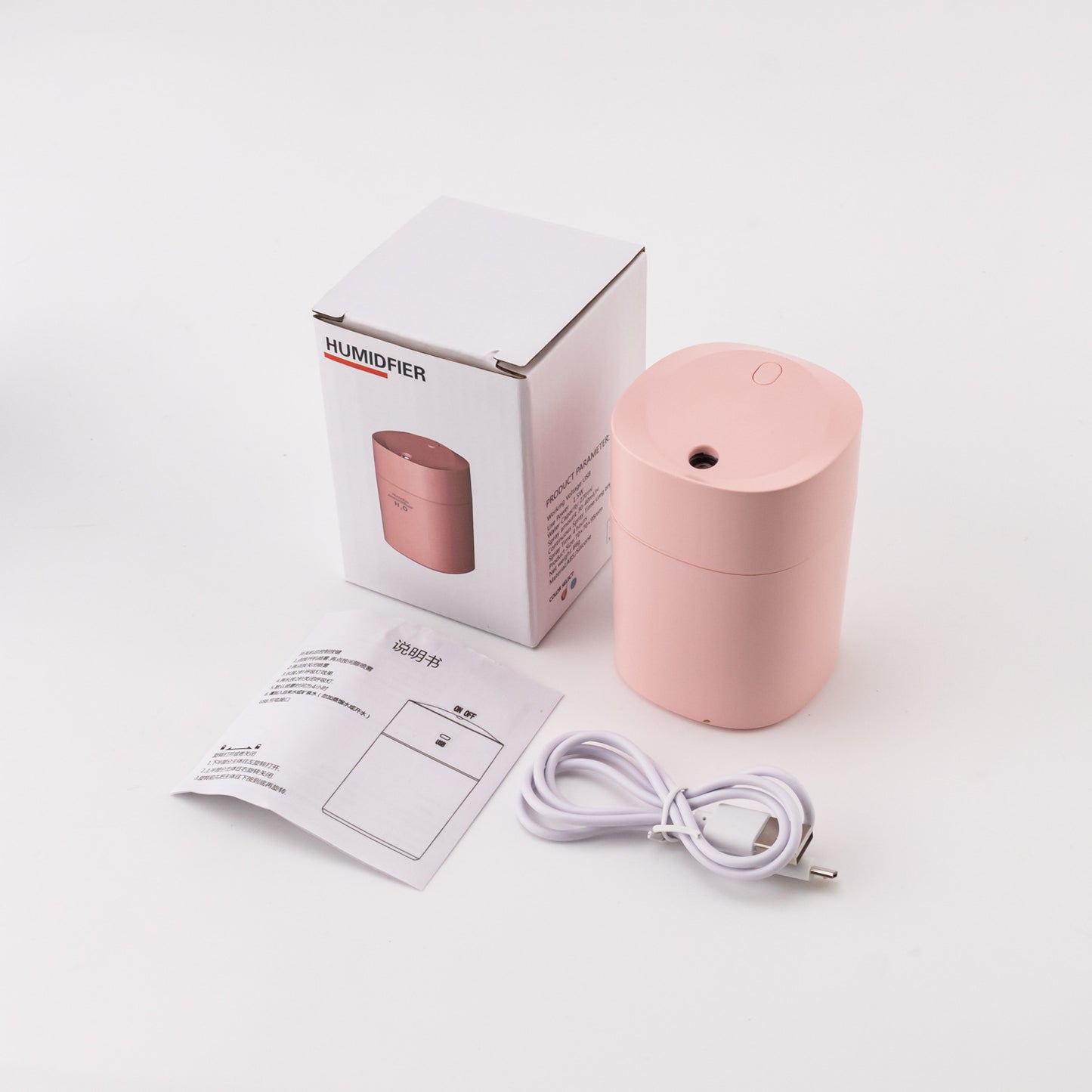 Ecoluxe™ | Mini USB Cool Mist Humidifier | LED Night Light | Personal Desktop Diffuser | Portable Nano Spray Air Purifier for Home, Office & Car