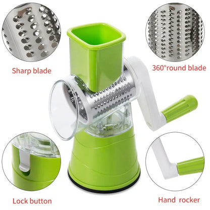 Manual Vegetable Cutter Multifunctional Rotary Slicer