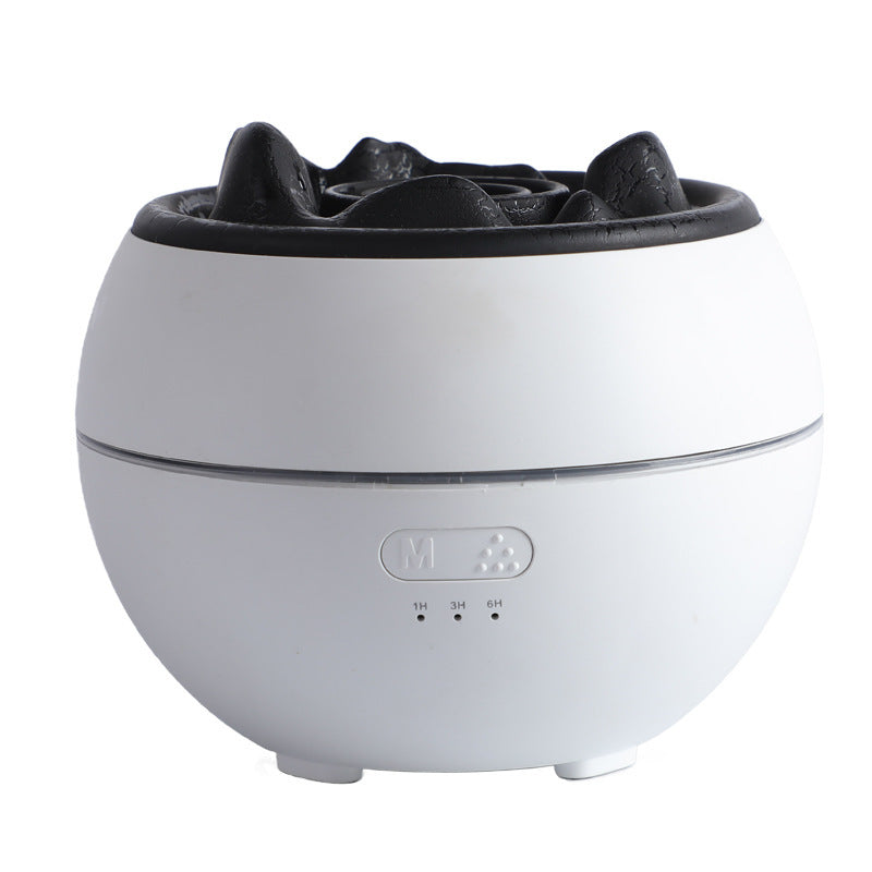 Ecoluxe™ | Flame Mist Aroma Diffuser | LED Fire Simulation Humidifier | Essential Oil Diffuser with Cool Mist & USB Power | Stress Relief Desk Decor