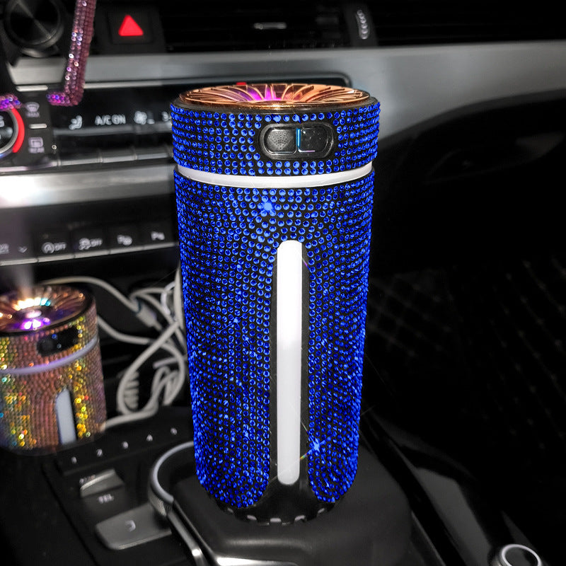 Ecoluxe™ | Diamond Car Humidifier | LED Light USB Diffuser | Luxury Auto Air Purifier | Aromatherapy Mist Freshener | For Car & Travel