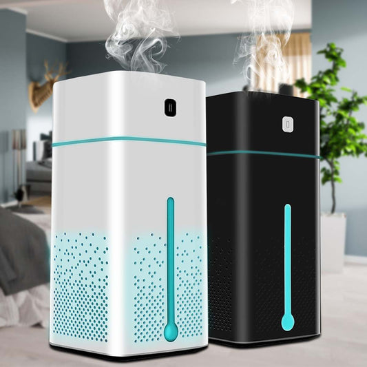 Ecoluxe™ Smart Air Purifier Humidifier | 2-in-1 Design | Ultra-Quiet | 99% Filtration | Portable & USB Powered