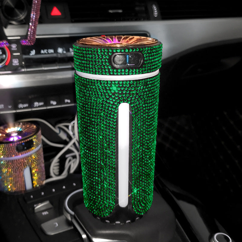 Ecoluxe™ | Diamond Car Humidifier | LED Light USB Diffuser | Luxury Auto Air Purifier | Aromatherapy Mist Freshener | For Car & Travel