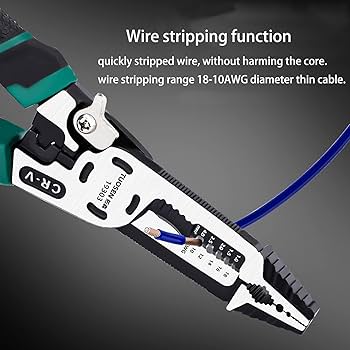15 IN 1 Wire Stripper Tool,Wire Strippers,Cable Cutters,CR-V Multifunctional