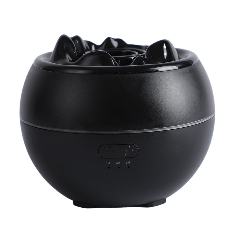 Ecoluxe™ | Flame Mist Aroma Diffuser | LED Fire Simulation Humidifier | Essential Oil Diffuser with Cool Mist & USB Power | Stress Relief Desk Decor