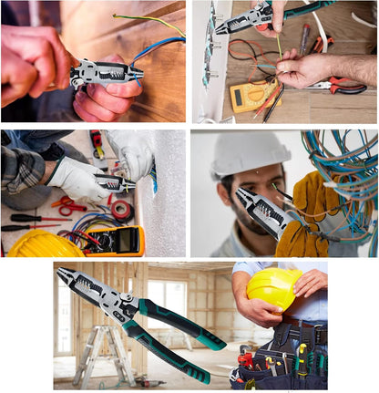 15 IN 1 Wire Stripper Tool,Wire Strippers,Cable Cutters,CR-V Multifunctional