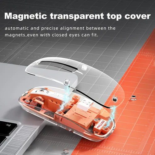 Transparent Wireless + Bluetooth Mouse