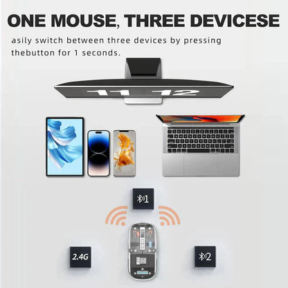 Transparent Wireless + Bluetooth Mouse