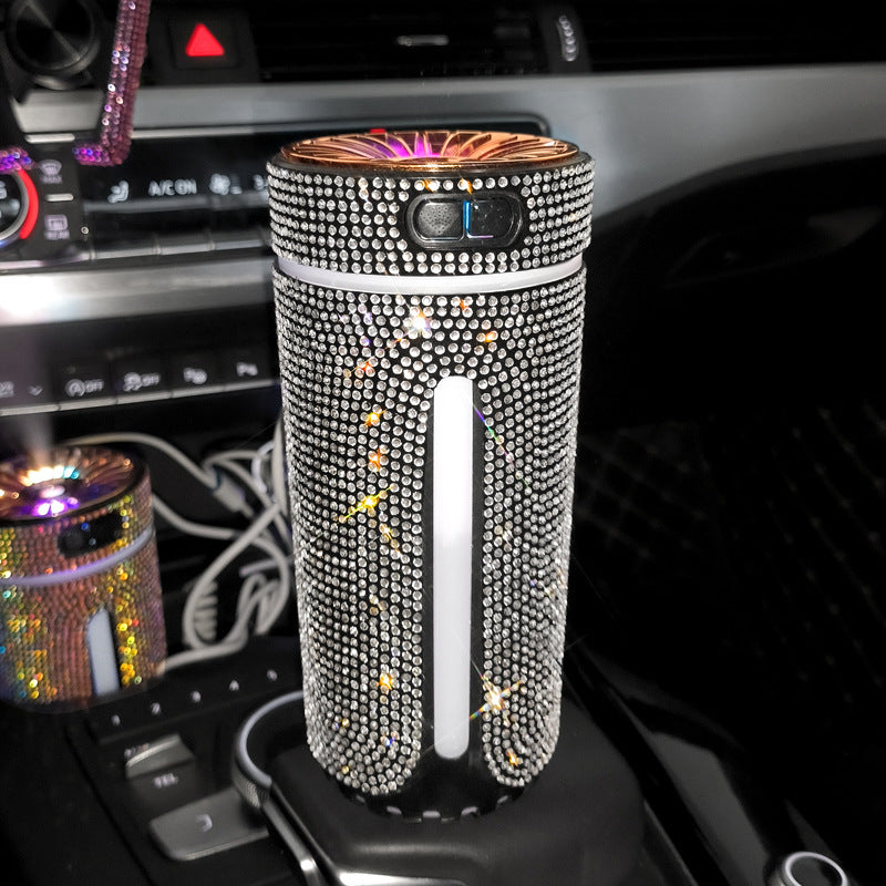 Ecoluxe™ | Diamond Car Humidifier | LED Light USB Diffuser | Luxury Auto Air Purifier | Aromatherapy Mist Freshener | For Car & Travel
