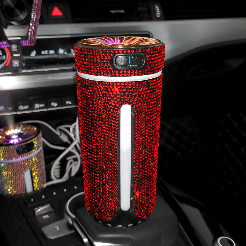 Ecoluxe™ | Diamond Car Humidifier | LED Light USB Diffuser | Luxury Auto Air Purifier | Aromatherapy Mist Freshener | For Car & Travel