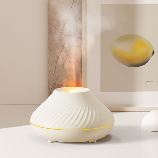 Ecoluxe™ | RGB Flame Aroma Diffuser | 3D Fire Mist Humidifier | 130ML Cool Mist Essential Oil Diffuser | Smart Color-Changing LED | Volcano Flame Effect