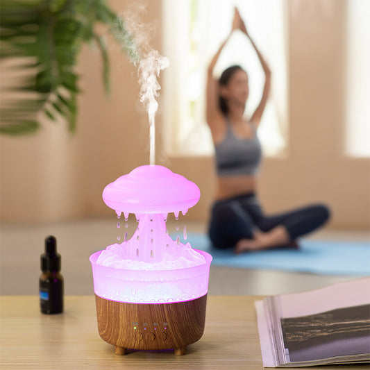 Ecoluxe™ Rain Cloud Humidifier | LED Ambient Lamp | Soothing Rainfall Mist | USB Powered & Ultra Quiet
