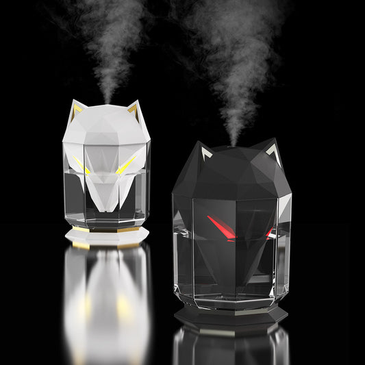 Ecoluxe™ | War Wolf Ultrasonic Air Humidifier | Colorful LED Lights | Nano Mist Air Diffuser | USB Powered | Desktop Cool Mist Spray